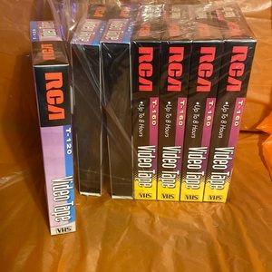 7 (out of 12) VHS blank RCA tapes